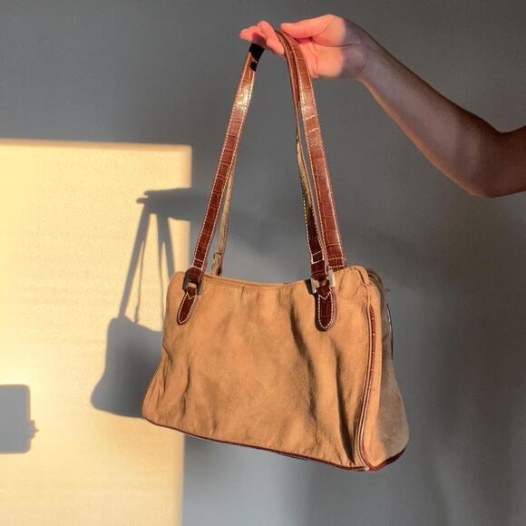 Vintage Brown Suede Purse‎ - Picture 1 of 7